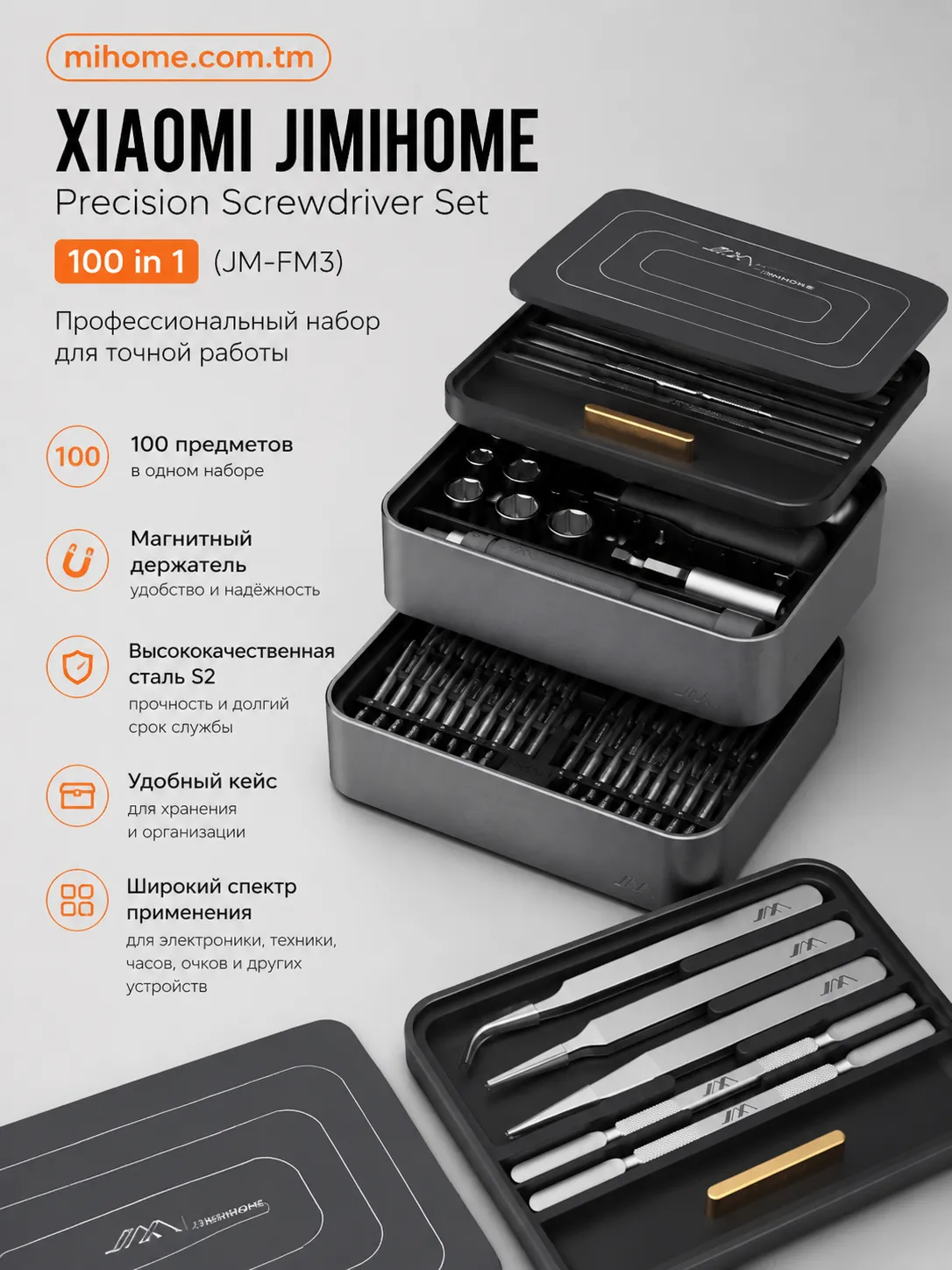 Набор инструментов Xiaomi JimiHome Precision Screwdriver Set 100 in 1 (JM-FM3)