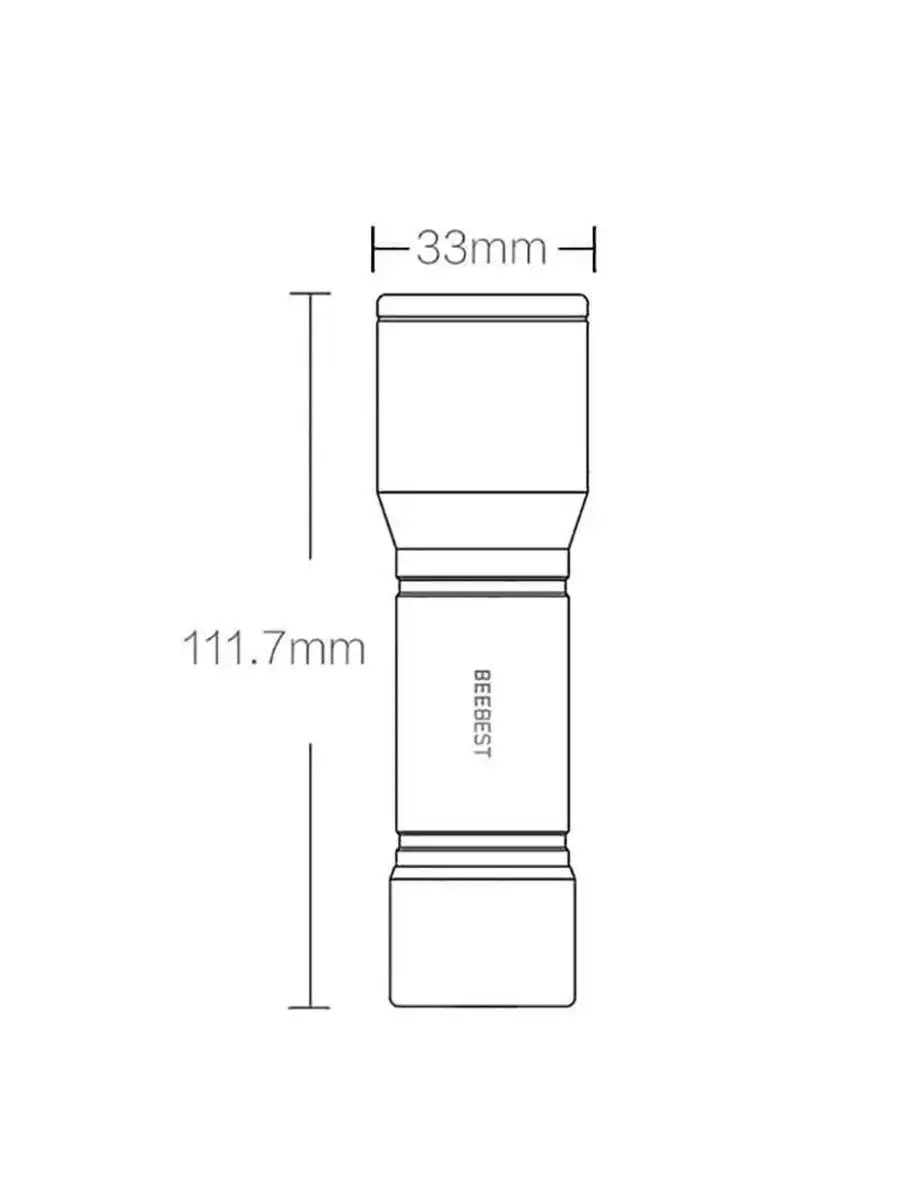 Светодиодный мини фонарик Xiaomi BeeBest Extreme Portable Flashlight (F1) 130 метров / 250 люмен