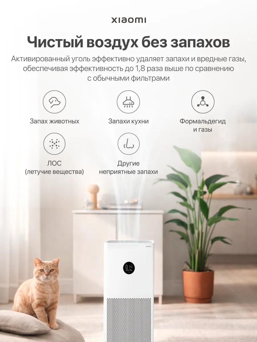 Очиститель воздуха Xiaomi Smart Air Purifier 4 Lite (AC-M17-SC) BHR5274GL - Global Version