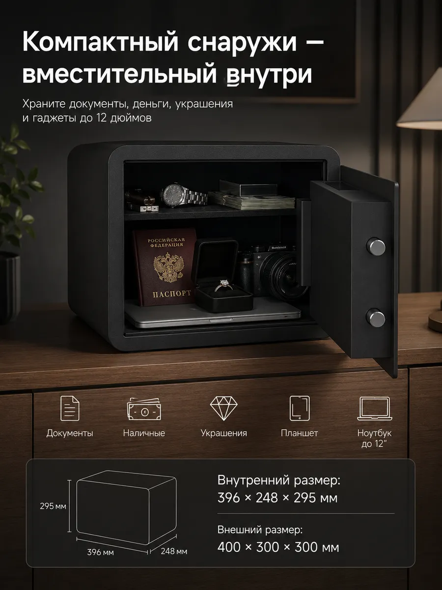 Умный электронный сейф Xiaomi Mijia Smart Safe Deposit Box (BGX-5/X1-303) BHR7260CN