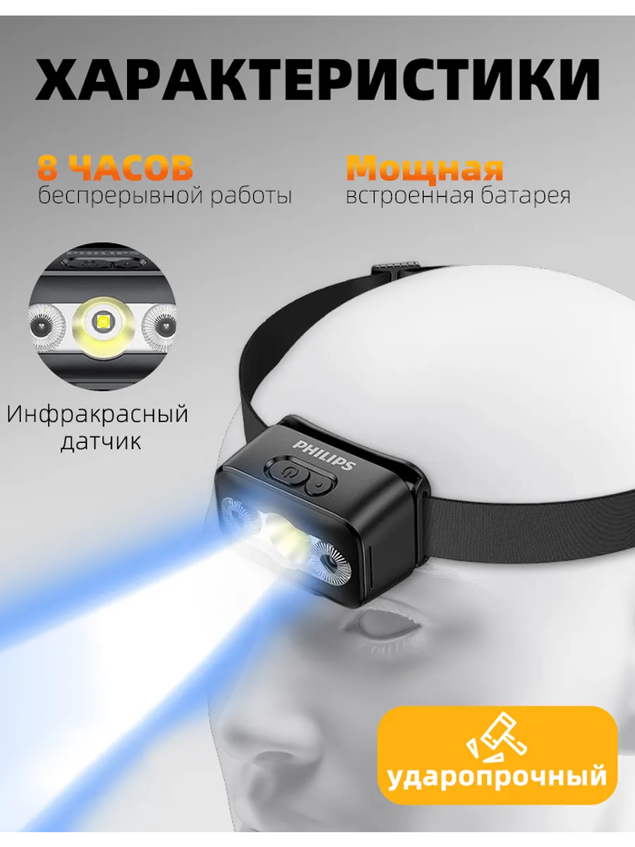 Налобный фонарик Philips SFL3153RH (220 люмен)