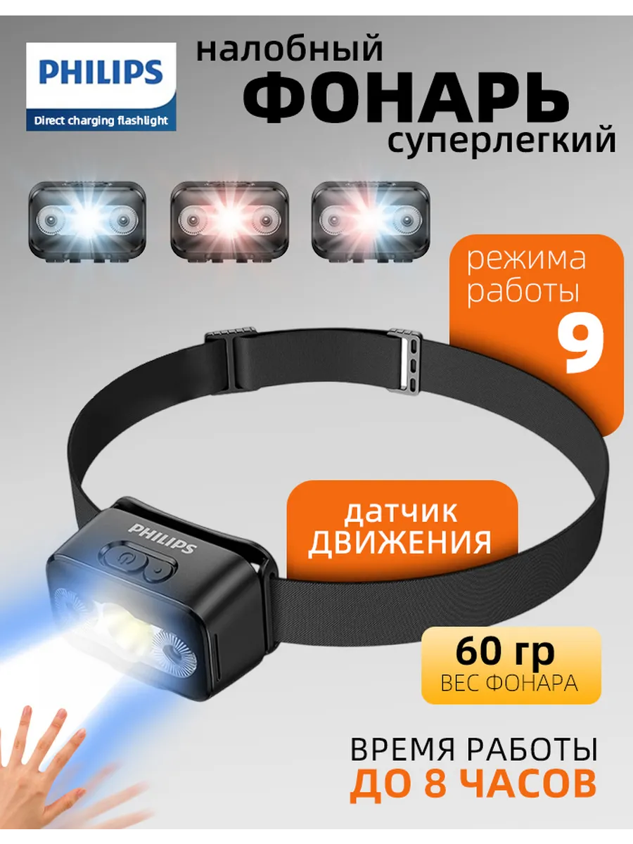 Налобный фонарик Philips SFL3153RH (220 люмен)