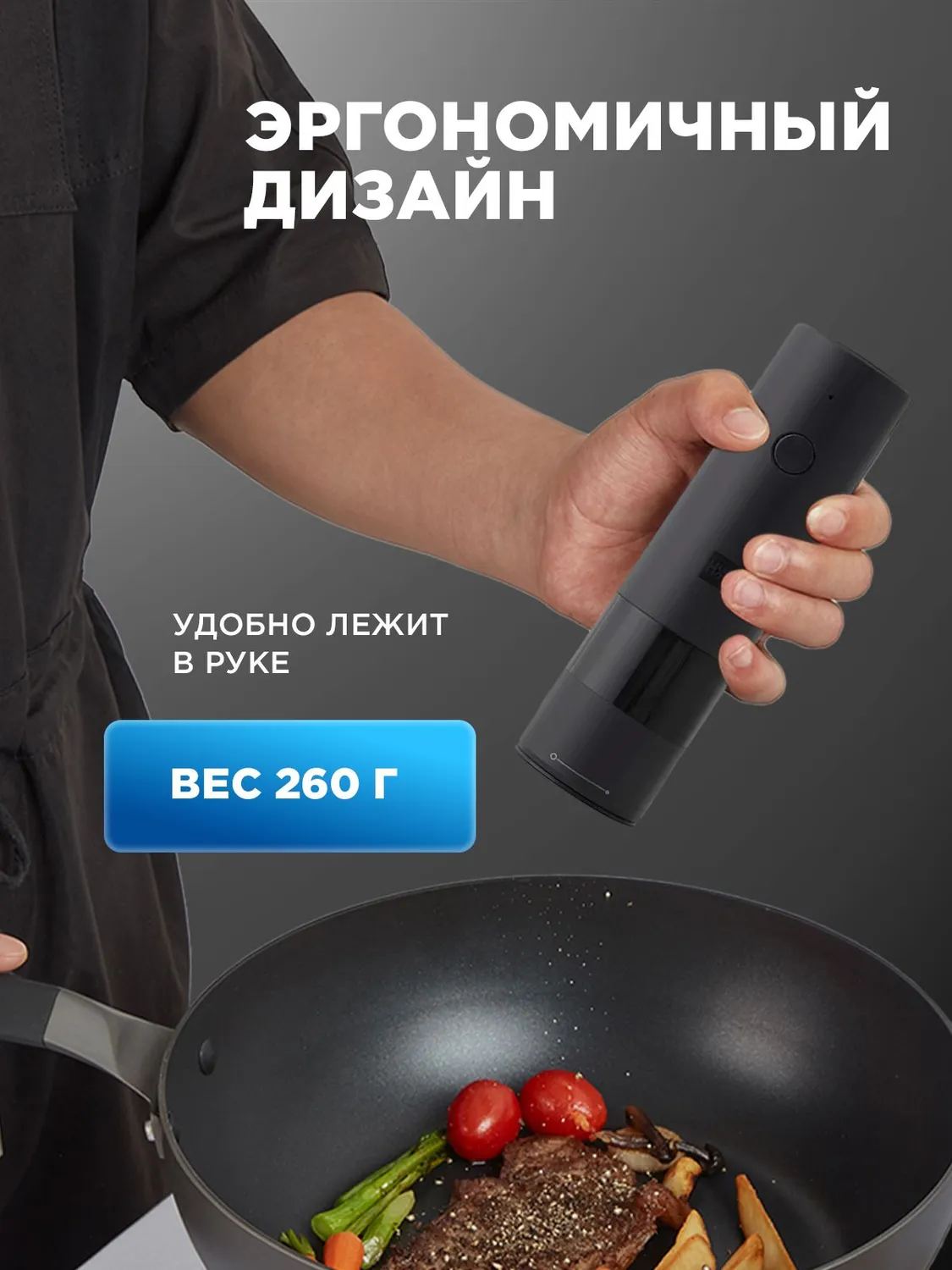 Электрическая мельница для специй Xiaomi HuoHou Electric Grinder Rechargeable (HU0200) Черный