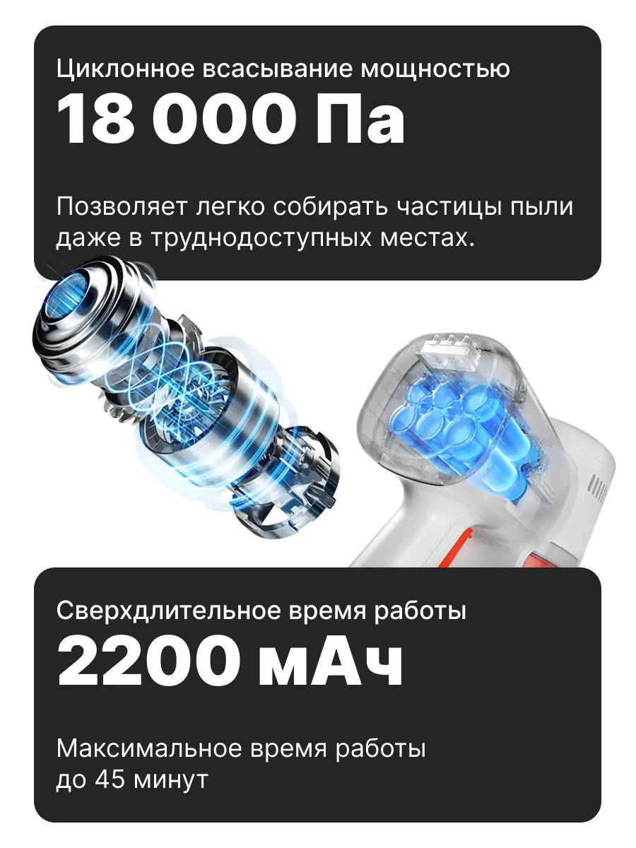 Беспроводной пылесос Xiaomi Vacuum Cleaner G20 Lite (C203 / BHR8195EU) Белый