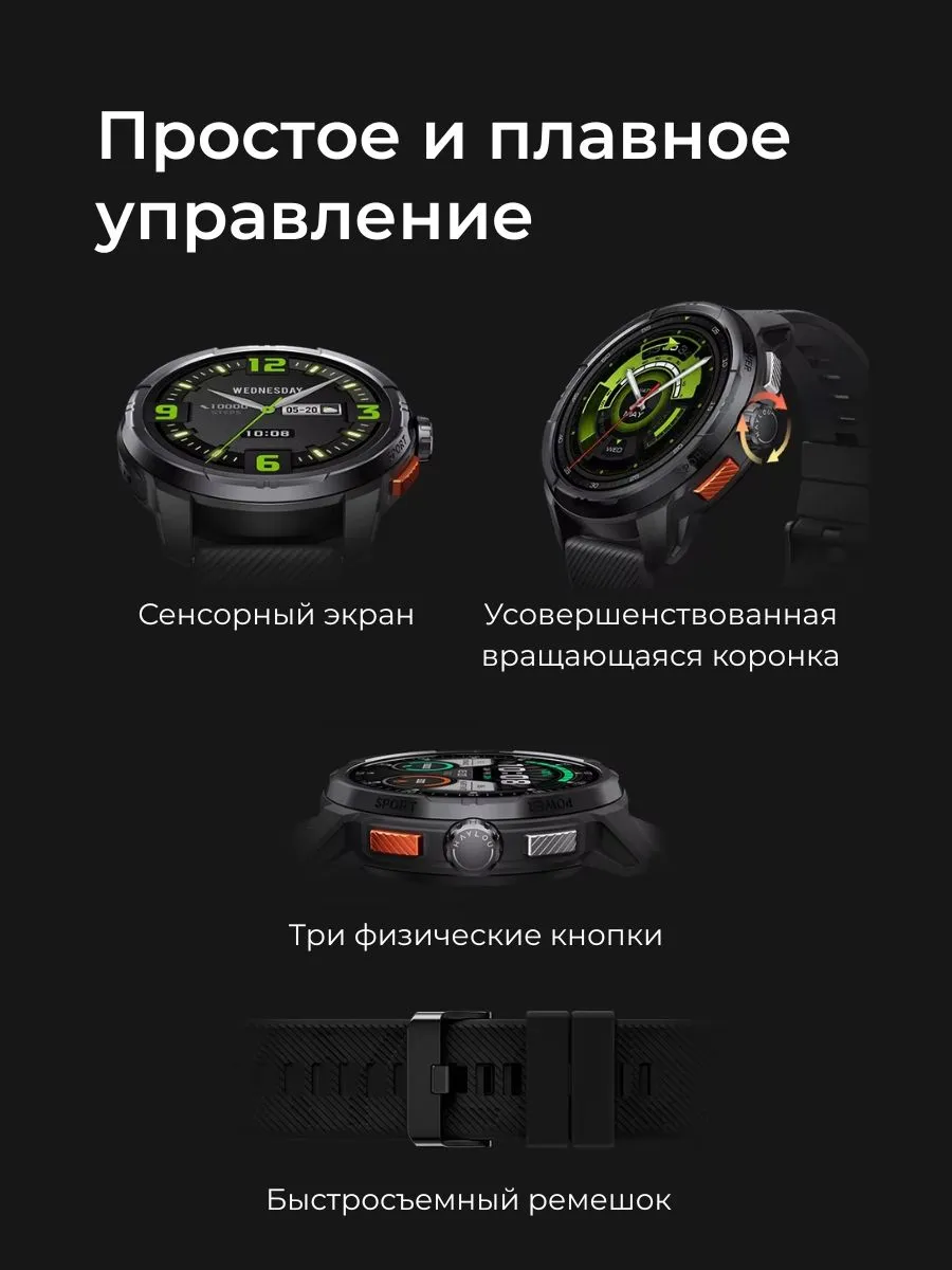 Умные смарт-часы Xiaomi Haylou Solar Ultra (Черный) AMOLED 1.6"