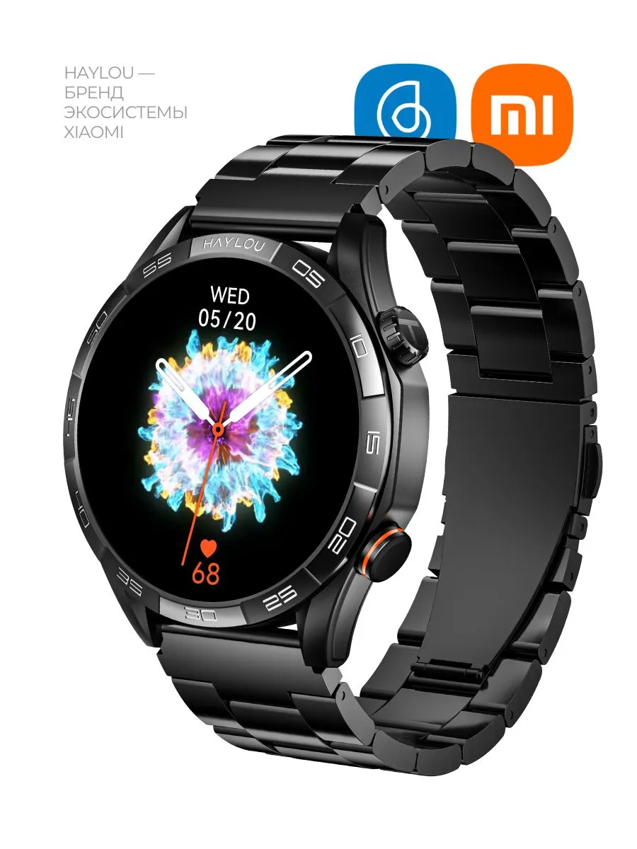 Умные смарт-часы Xiaomi Haylou Solar 5 (Черный) AMOLED 1.58"