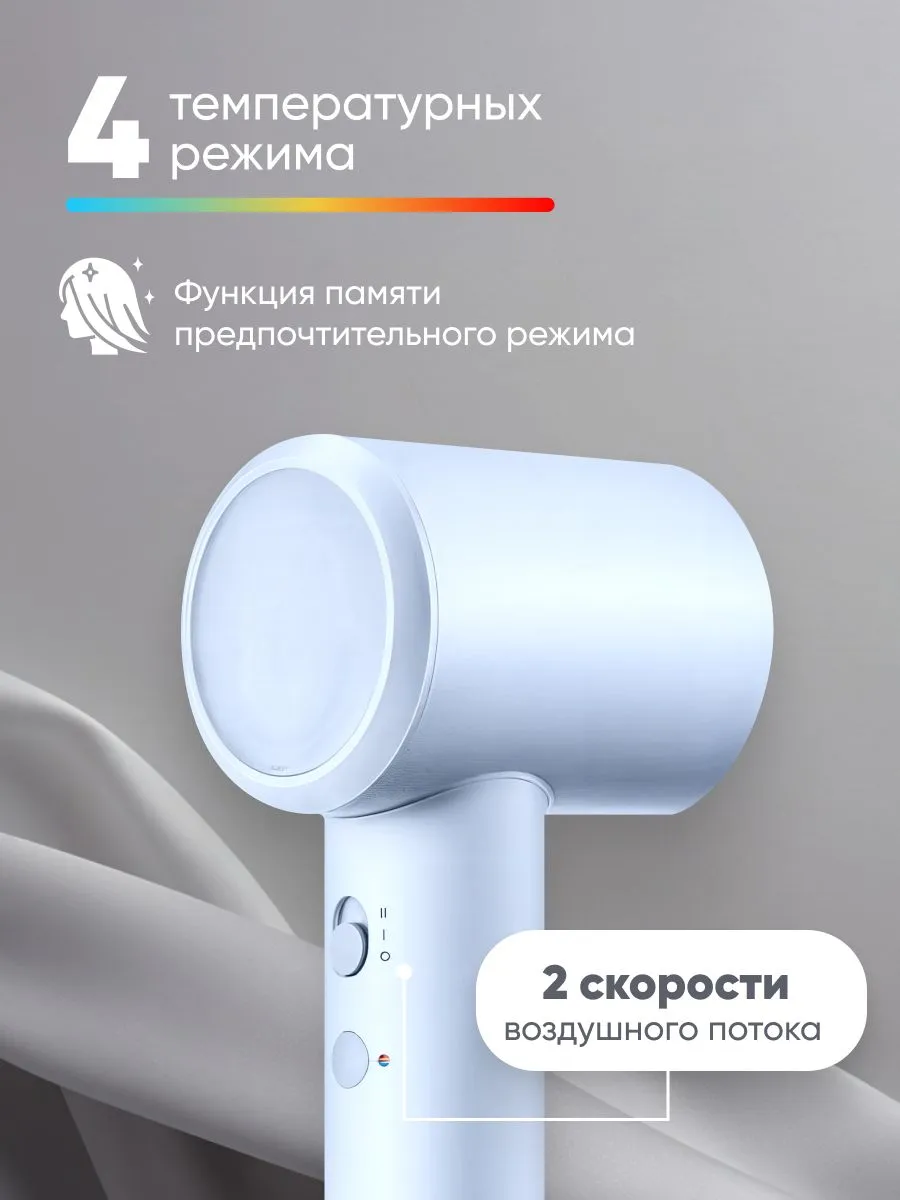 Фен Xiaomi Mijia High Speed Negative Ion Hair Dryer H501SE (GSH509LFB) Небесно-голубой