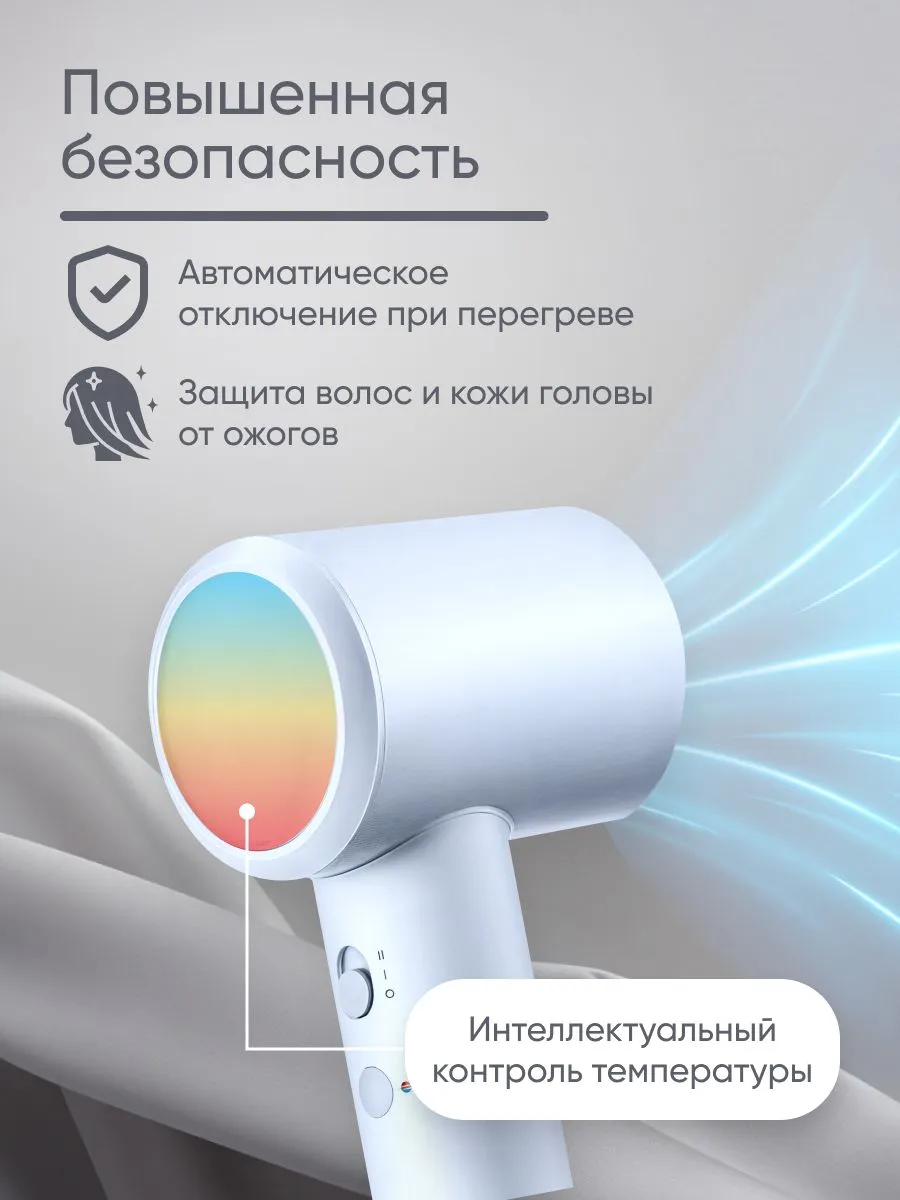 Фен Xiaomi Mijia High Speed Negative Ion Hair Dryer H501SE (GSH509LFB) Небесно-голубой