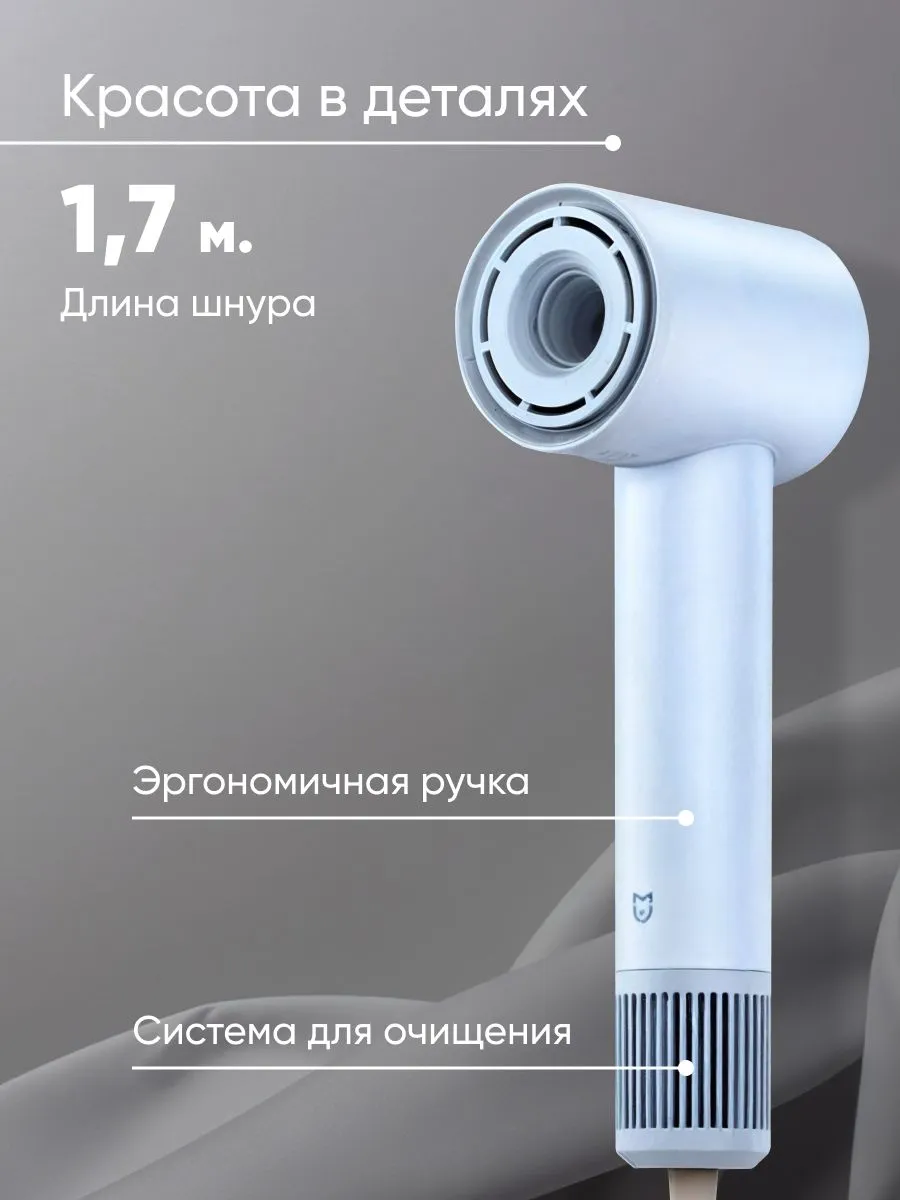 Фен Xiaomi Mijia High Speed Negative Ion Hair Dryer H501SE (GSH509LFB) Небесно-голубой