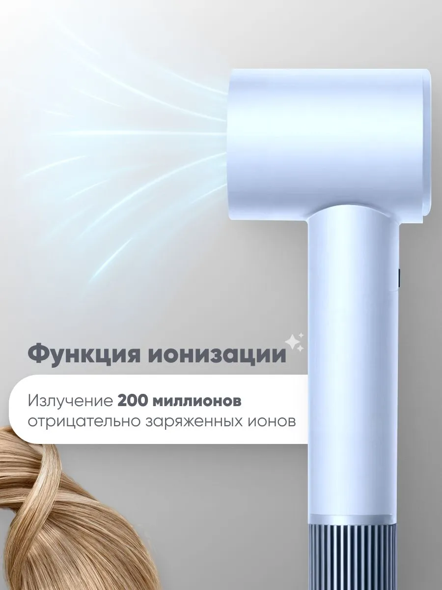 Фен Xiaomi Mijia High Speed Negative Ion Hair Dryer H501SE (GSH509LFB) Небесно-голубой