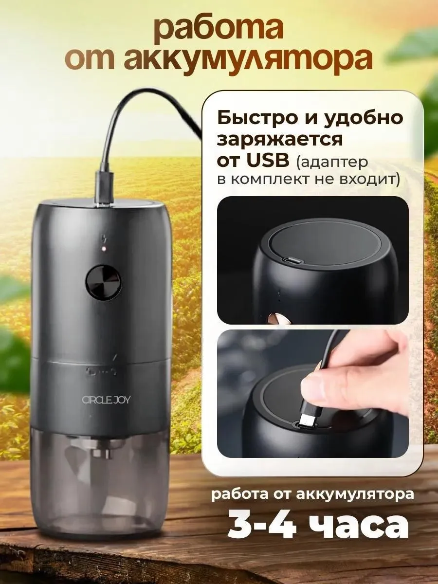 Кофемолка электрическая Xiaomi Circle Joy Loka Electric Coffee Beam Grinder (CJ-EG07) Черный