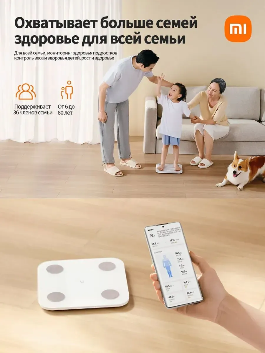 Умные весы Xiaomi Mijia Smart Body Fat Scale S400 (MJTZC01YM / BHR8327CN) Голубой