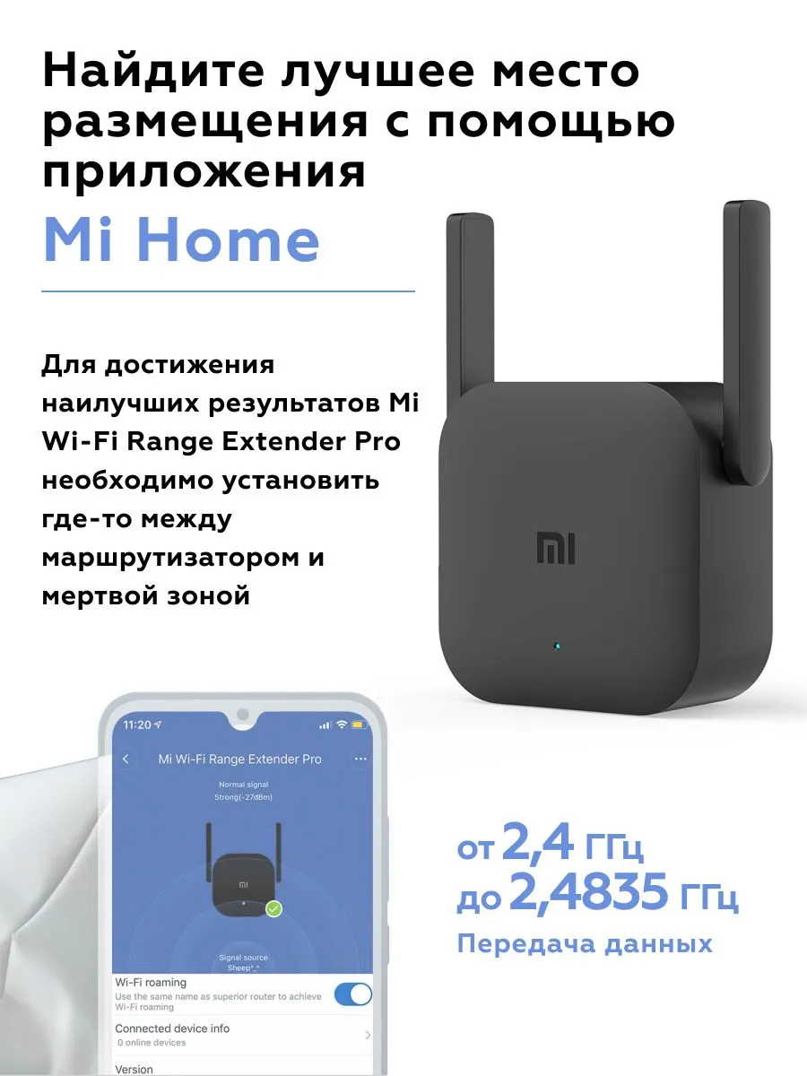 Усилитель сигнала Xiaomi Wi-Fi Range Extender Pro (R03) Global Version