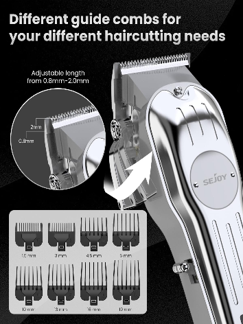 Профессиональный беспроводной набор для стрижки волос Sejoy Professional Men's Electric Clipper Set (Машинка для стрижки + Триммер)