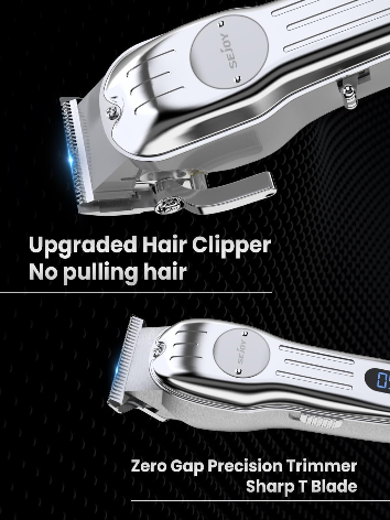 Профессиональный беспроводной набор для стрижки волос Sejoy Professional Men's Electric Clipper Set (Машинка для стрижки + Триммер)