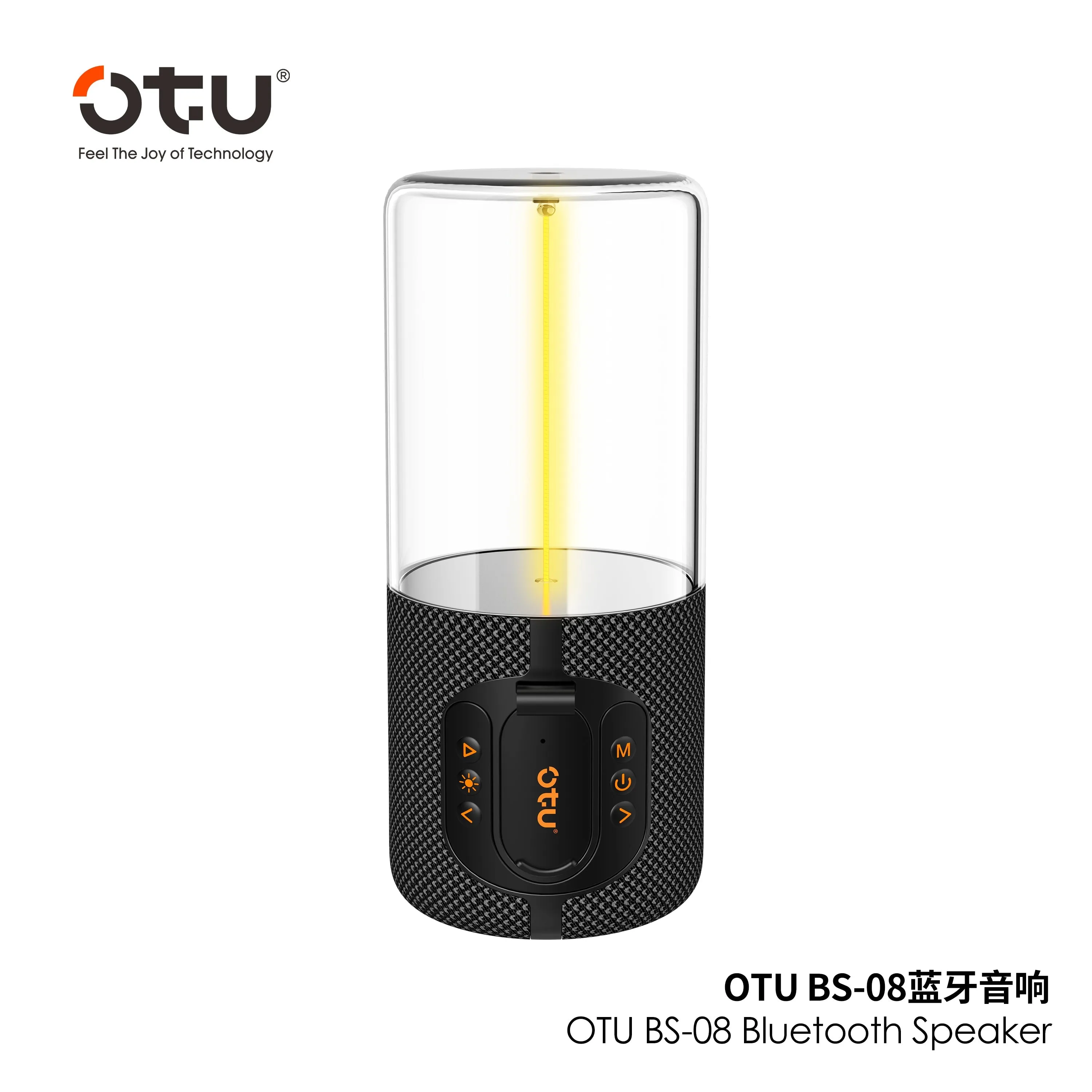 Портативная беспроводная Bluetooth колонка с RGB подсветкой OTU BS-08 (1800 mAh / 5W)