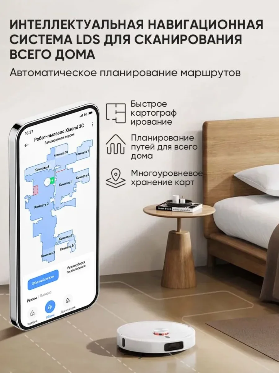 Робот‑пылесос Xiaomi Robot Vacuum S40 Pro (Белый)