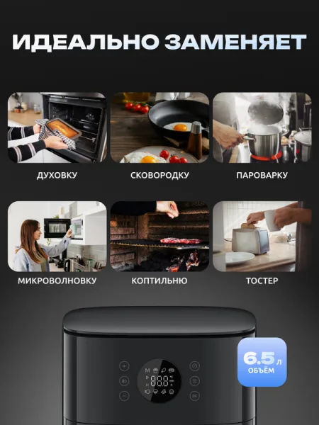 Аэрогриль Xiaomi Mi Air Fryer 6.5L (MAF-W6051) (BHR083NEU) Черный