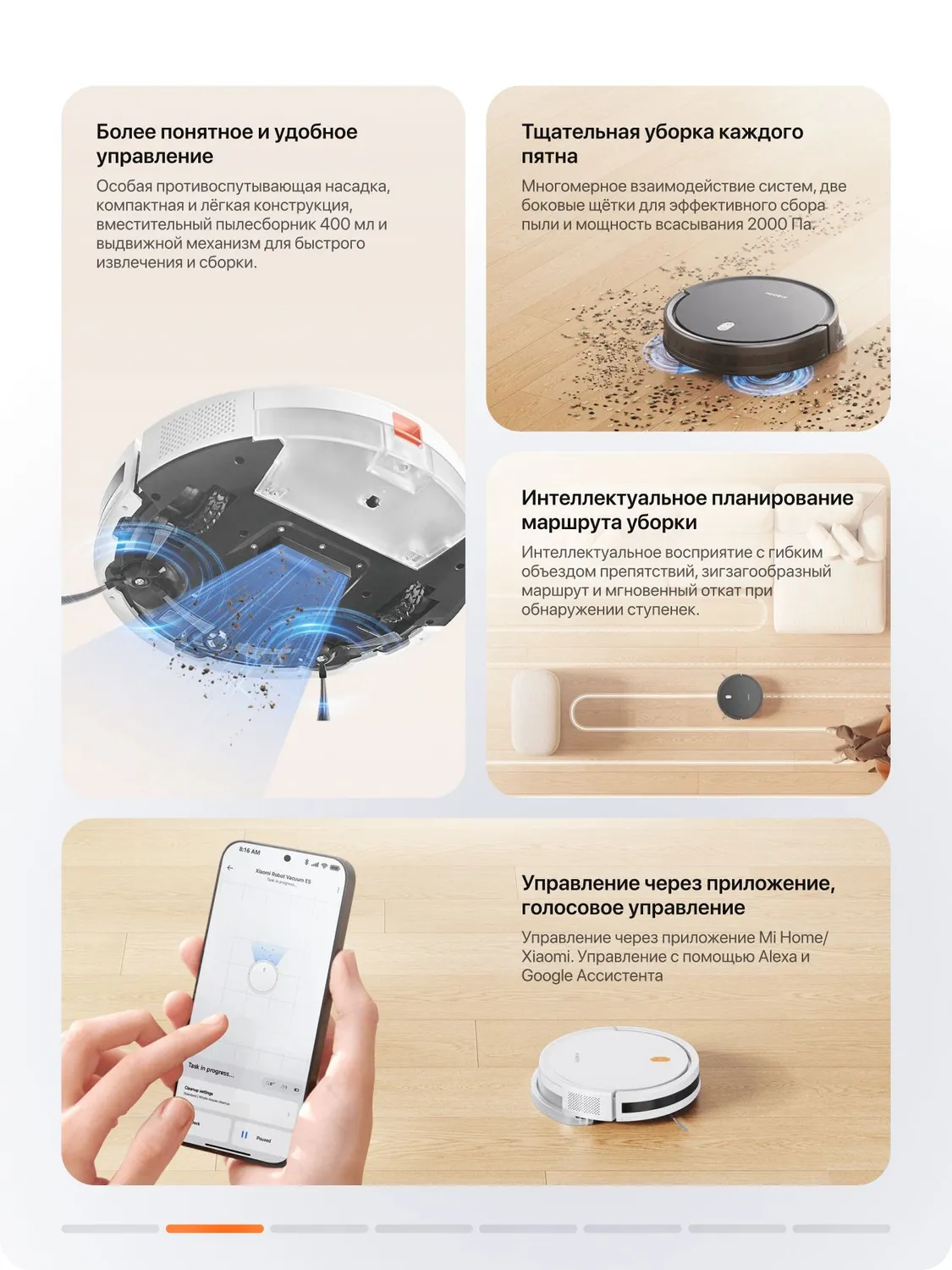 Робот-пылесос Xiaomi Robot Vacuum E5 (Белый)