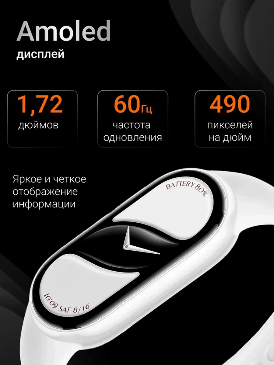 Фитнес браслет Xiaomi Mi Smart Band 10 - CERAMIC EDITION (Global Version)
