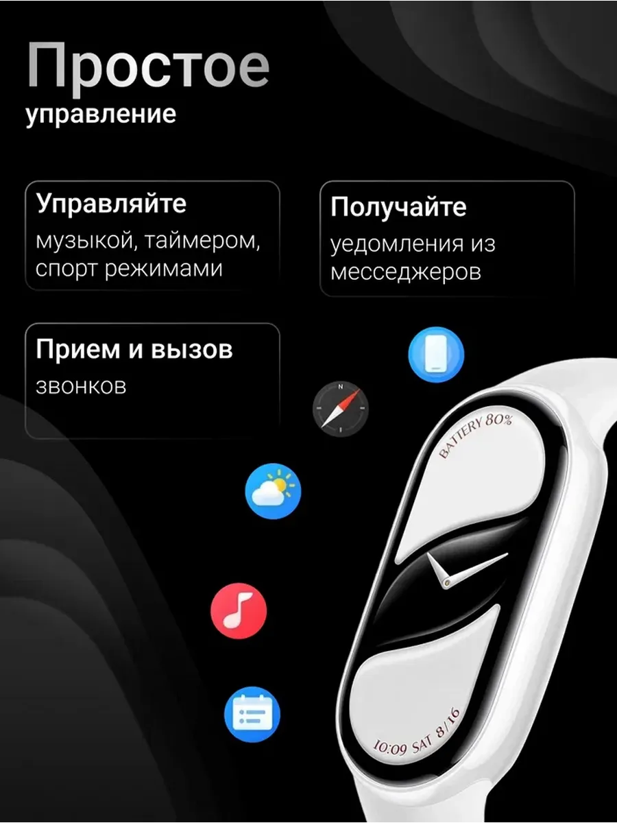 Фитнес браслет Xiaomi Mi Smart Band 10 - CERAMIC EDITION (Global Version)