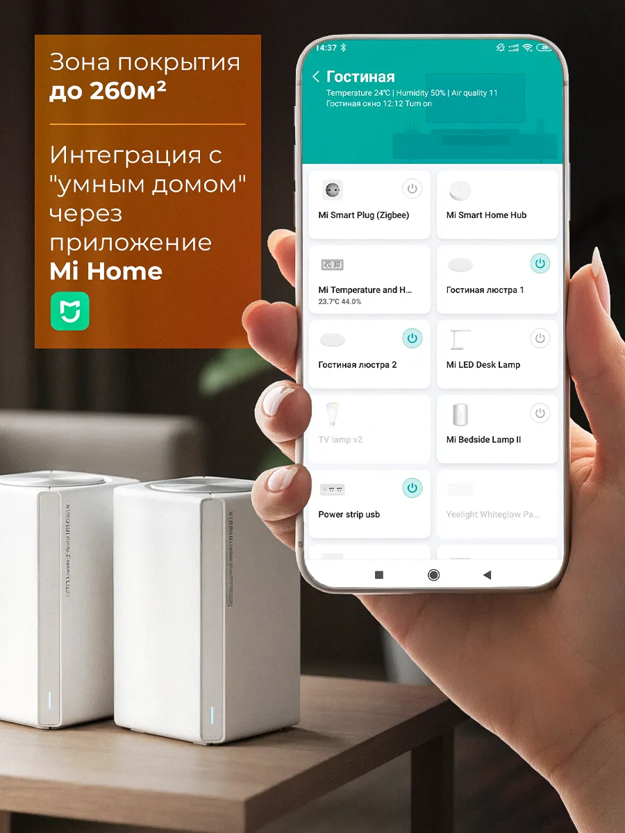 Wi-Fi роутер Xiaomi Mesh System AC1200 2-pack (RD13) DVB4457GL
