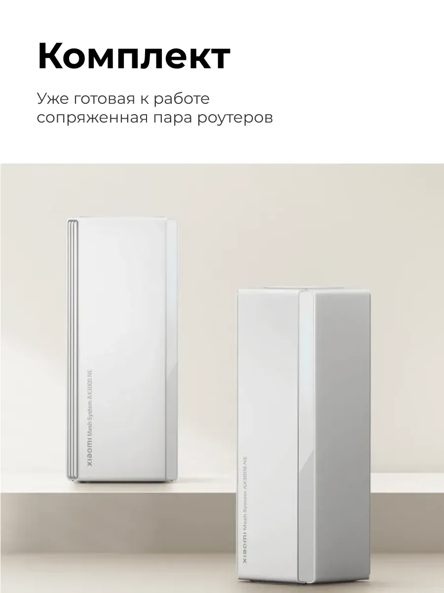 Wi-Fi роутер Xiaomi Mesh System AX3000 NE 2-pack (RD28) DVB4464GL