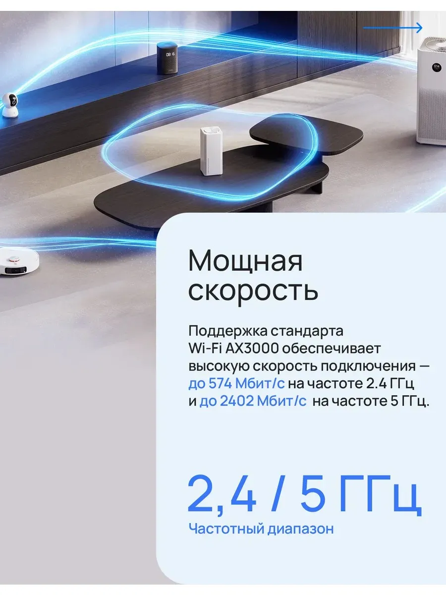 Wi-Fi роутер Xiaomi Mesh System AX3000 NE 1-pack (RD28) DVB4459GL