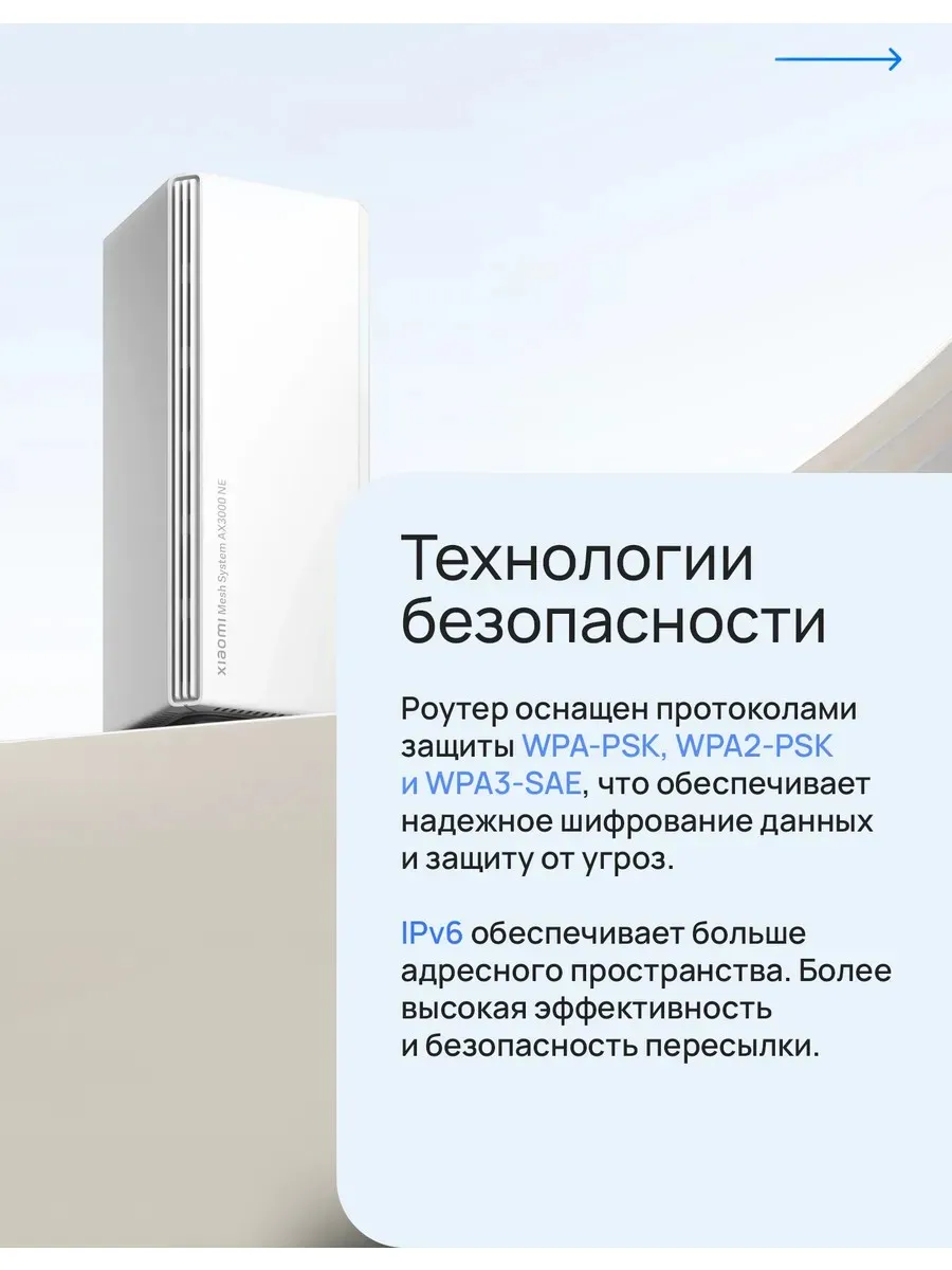 Wi-Fi роутер Xiaomi Mesh System AX3000 NE 1-pack (RD28) DVB4459GL